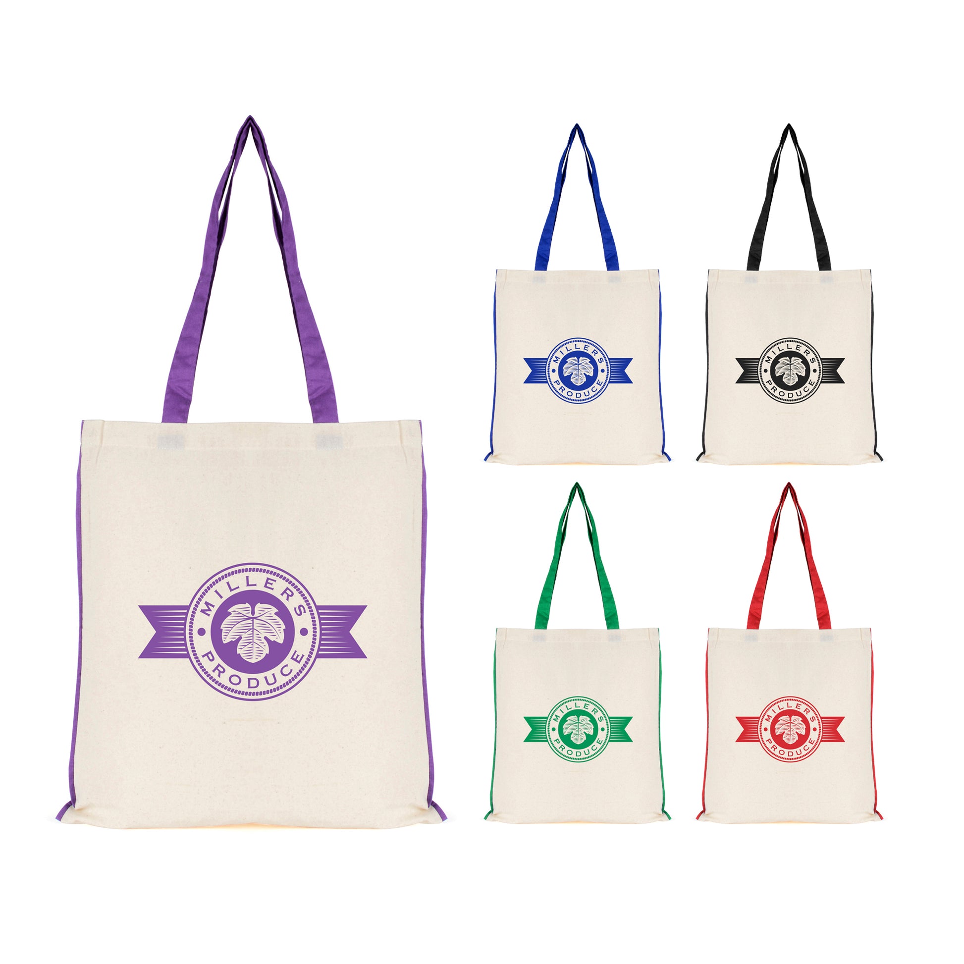 Adelaide Shopper Cotton & Jute Bags Black and White London