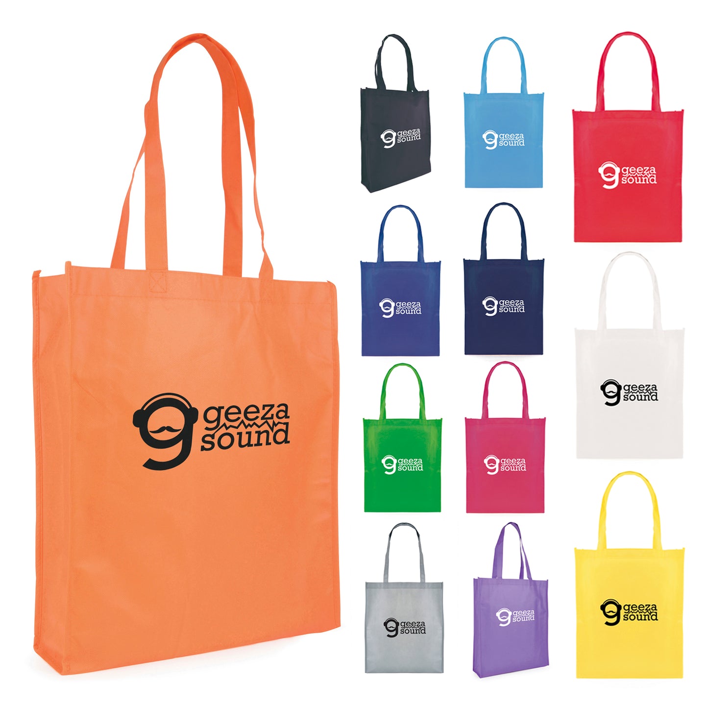 Andro Shopper Non-Woven Tote Bags Black and White London