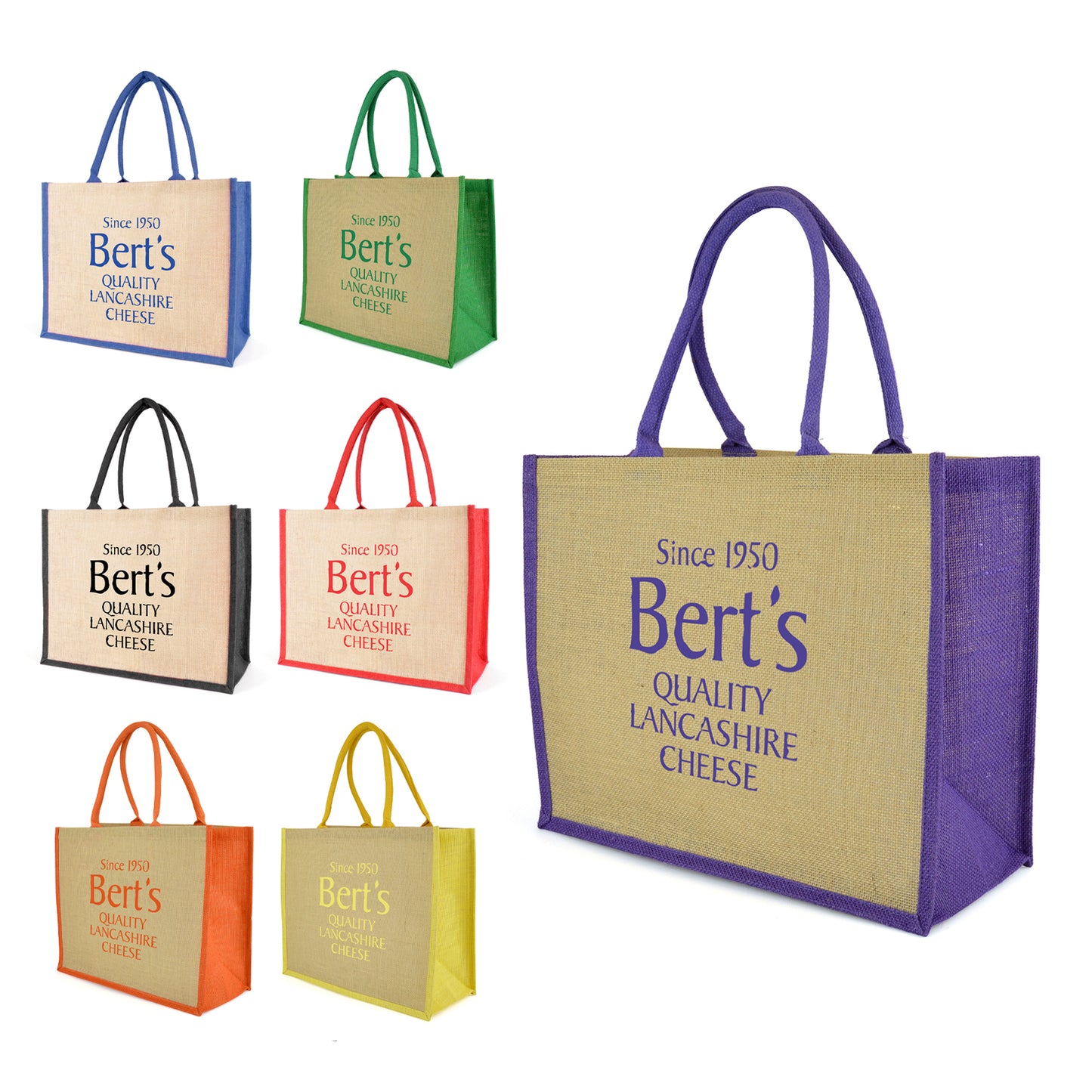 Large Coloured Trim Halton Shopper Black and White London®