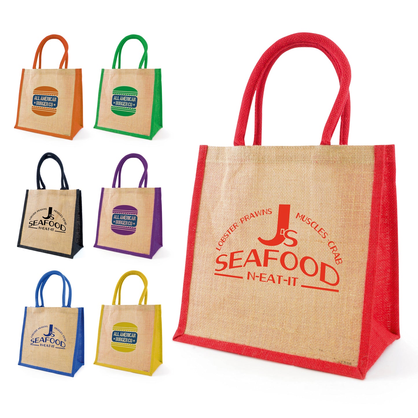 Medium Coloured Trim Halton Shopper