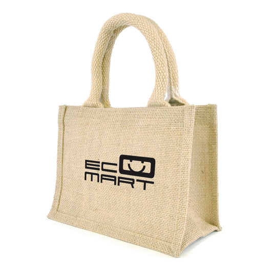 Mini Natural Halton Shopper Black and White London®
