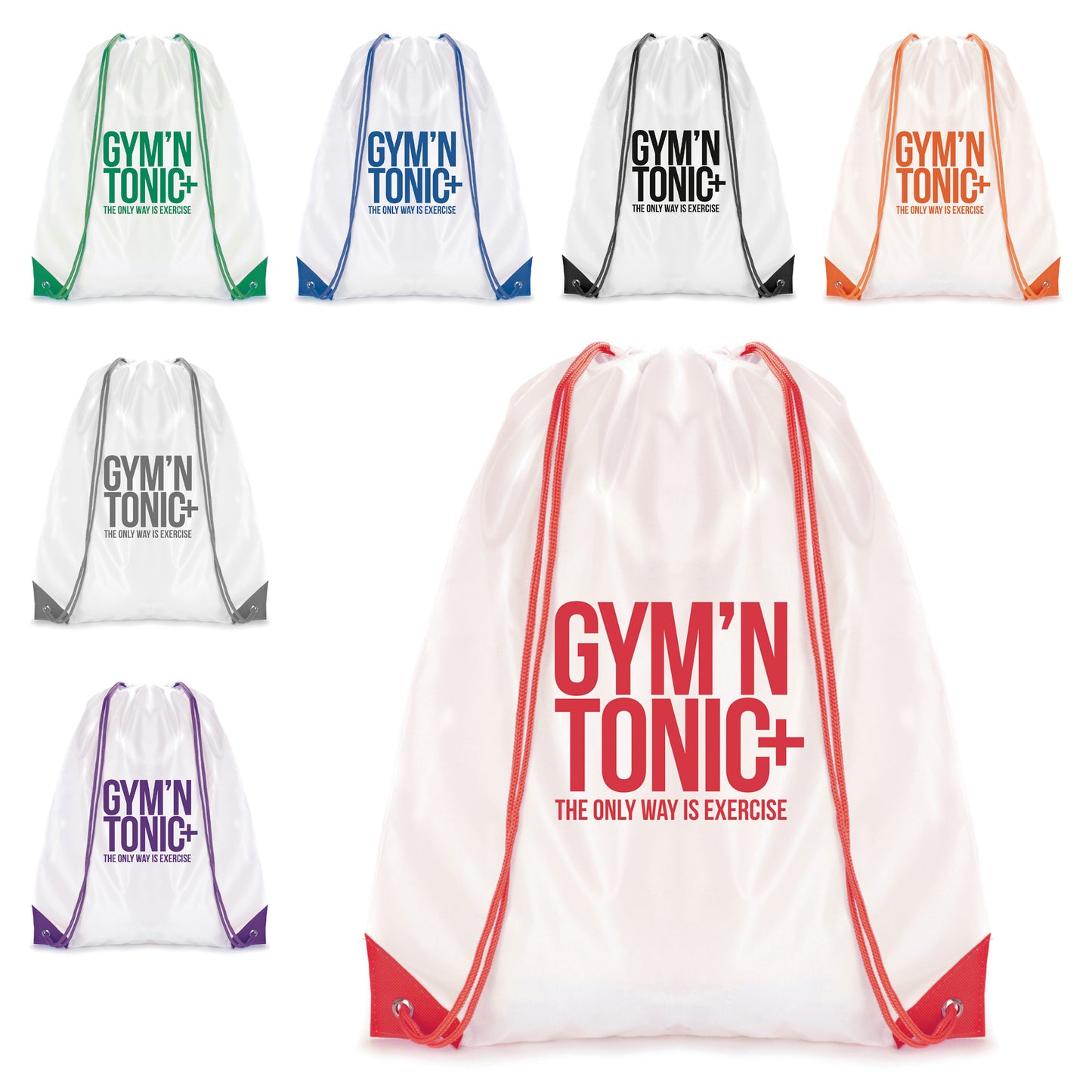 White Coloured Trim Pegasus Drawstring Bag Black and White London®