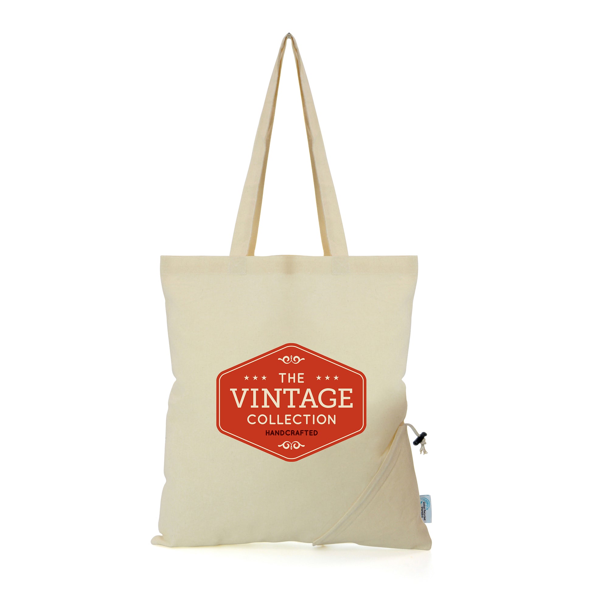 Eccleston Recycled Cotton Foldable Shopper Black and White London®
