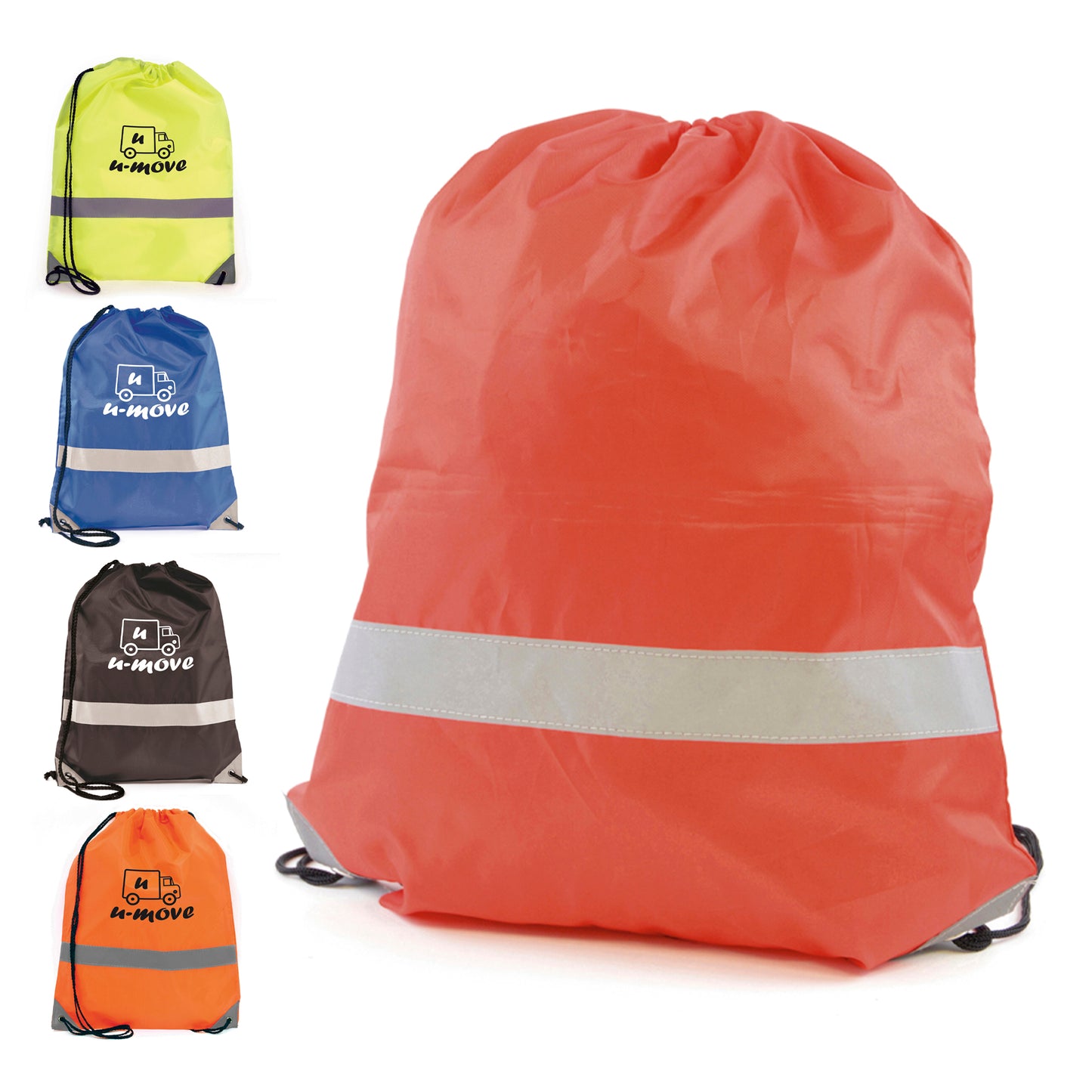 Celsius Hi Vis Drawstring Bag Backpack Drawstring Bags Black and White London