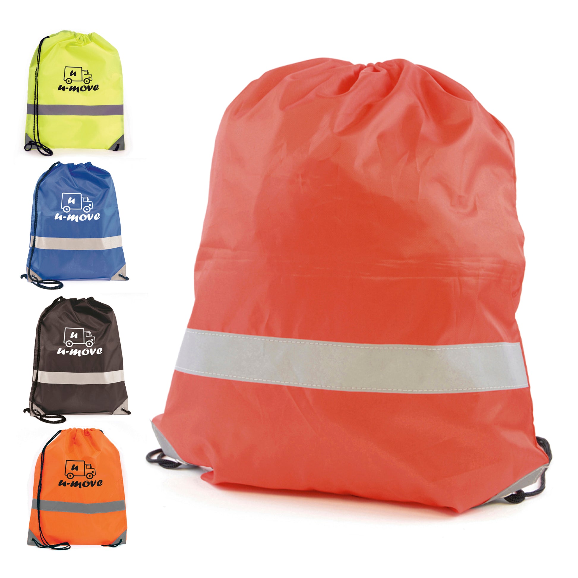 Celsius Hi Vis Drawstring Bag Backpack Drawstring Bags Black and White London