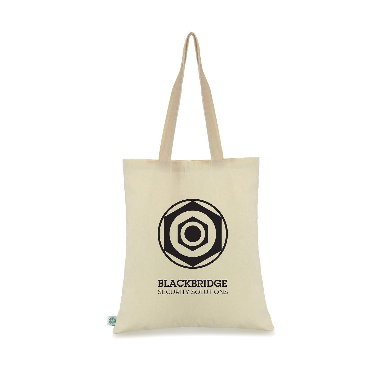 Hesketh Natural Organic 7oz Cotton Shopper Black and White London®