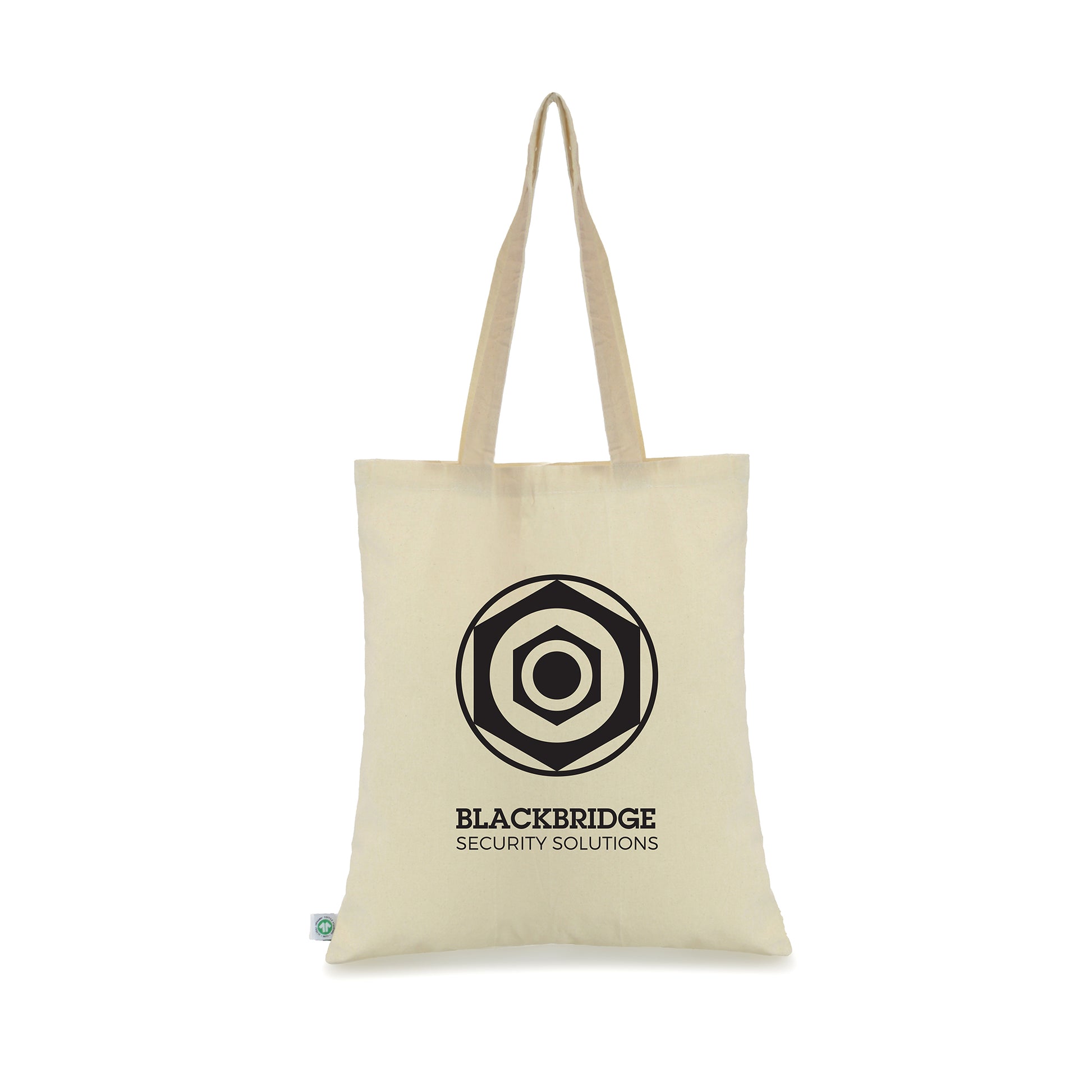 Hesketh Natural Organic 7oz Cotton Shopper Black and White London®