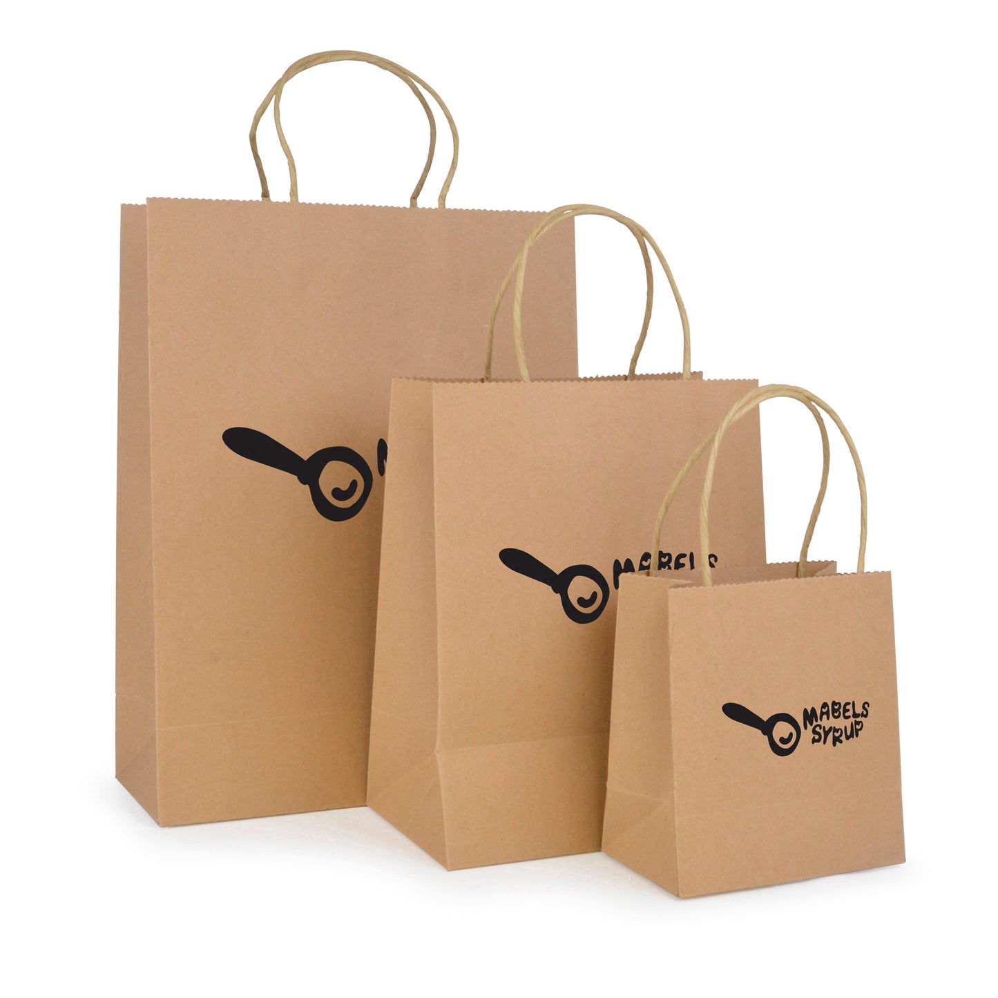 Brunswick Medium Natural Paper Bag Black and White London®
