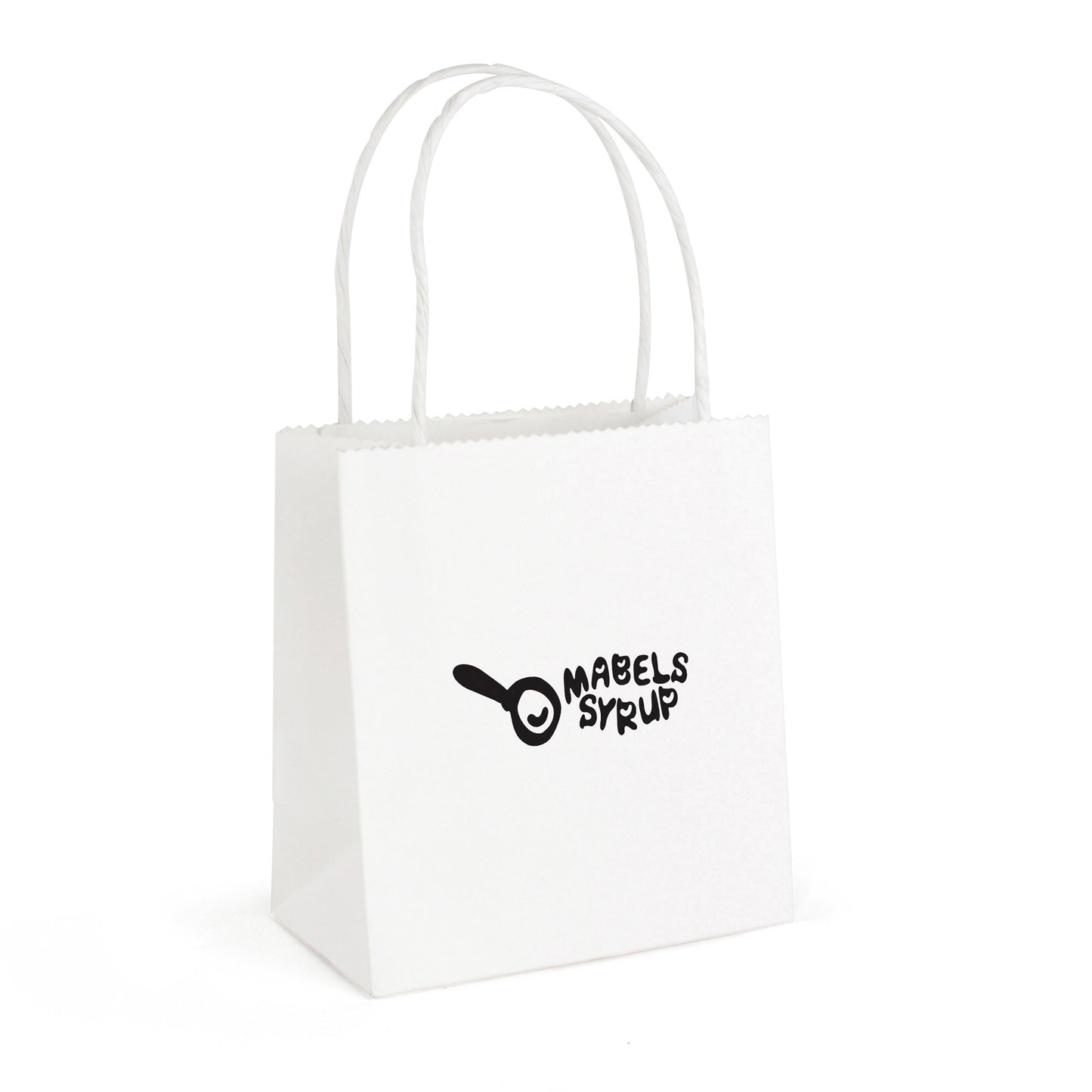 Brunswick Small White Paper Bag Black and White London®