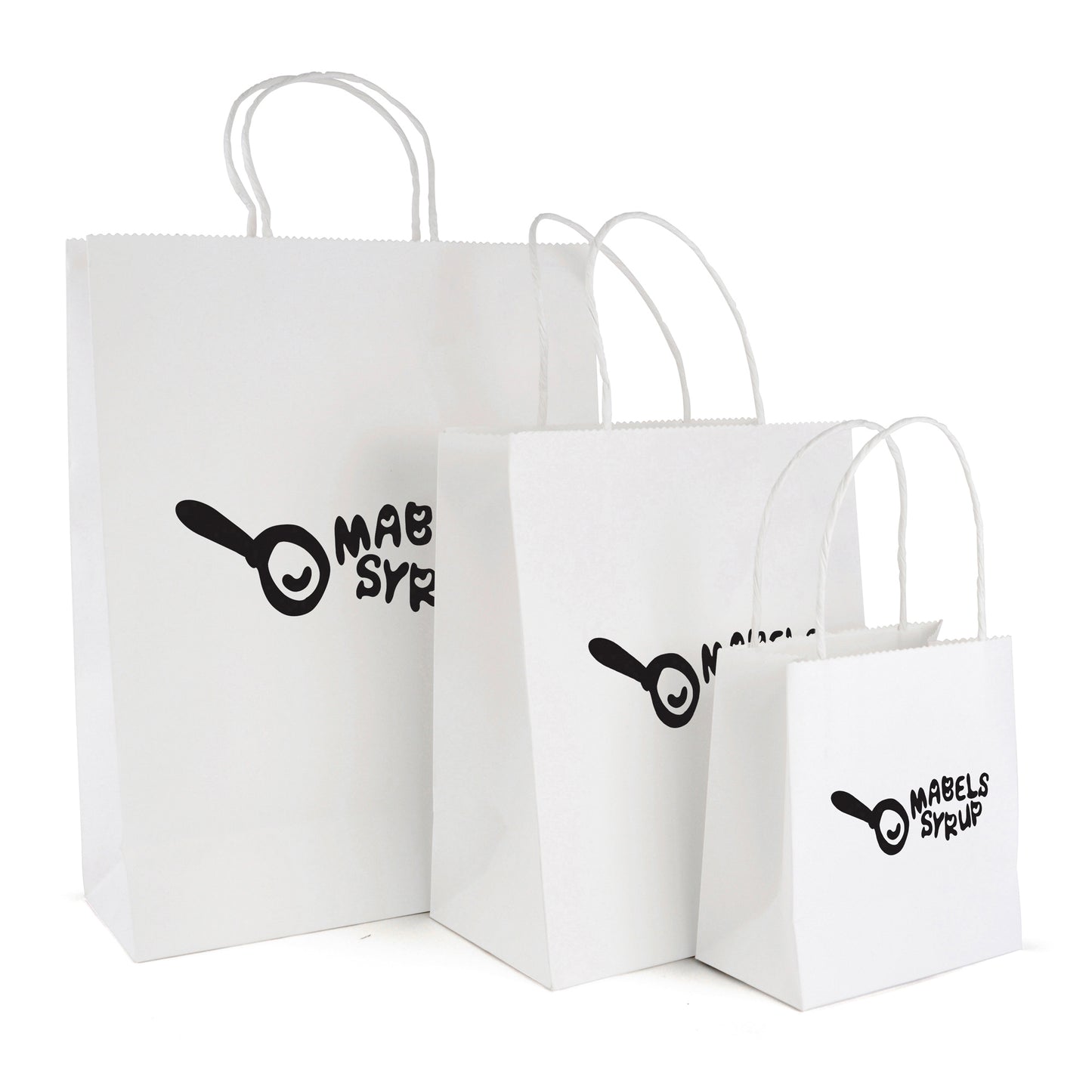 Brunswick Large White Paper Bag Black and White London®