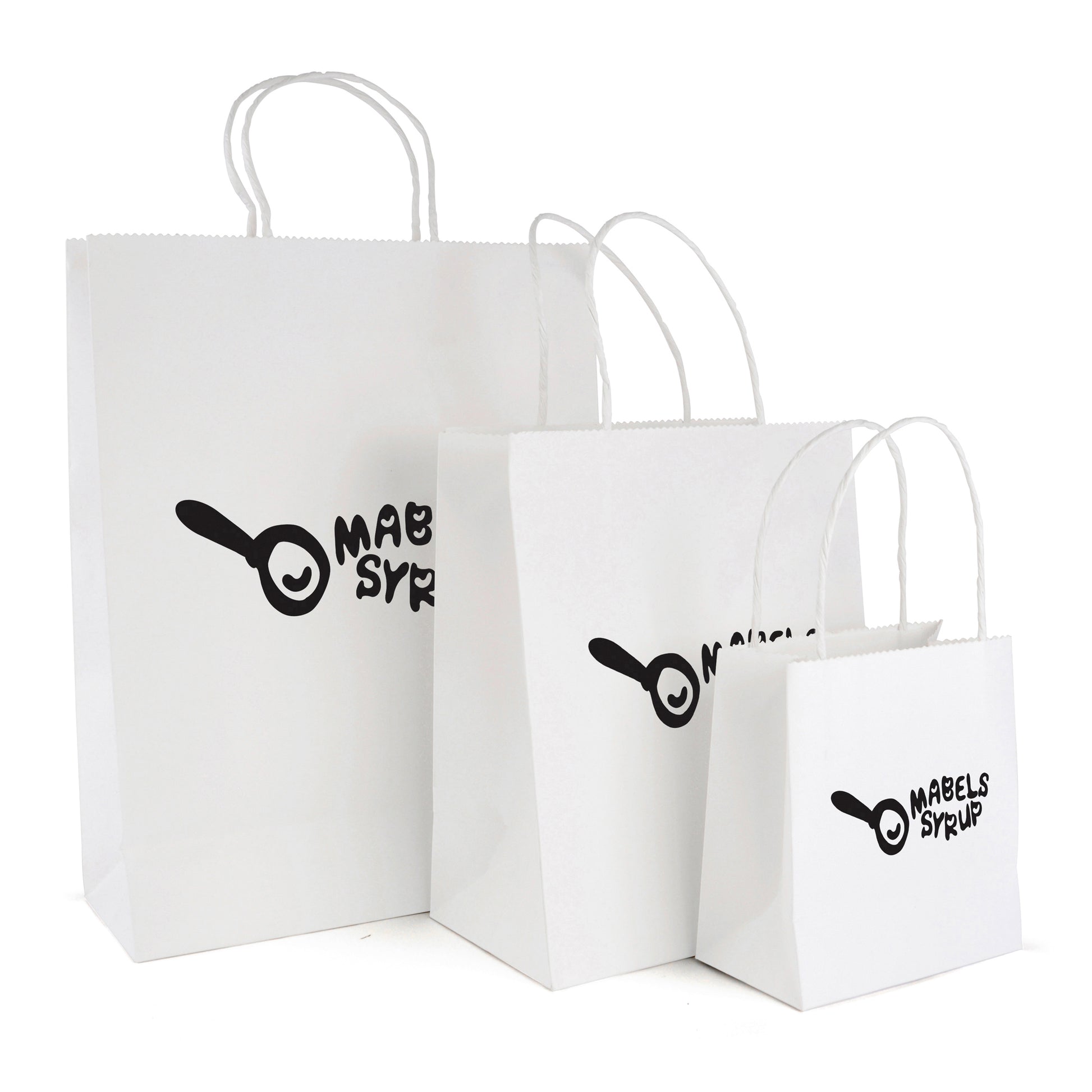 Brunswick Large White Paper Bag Black and White London®