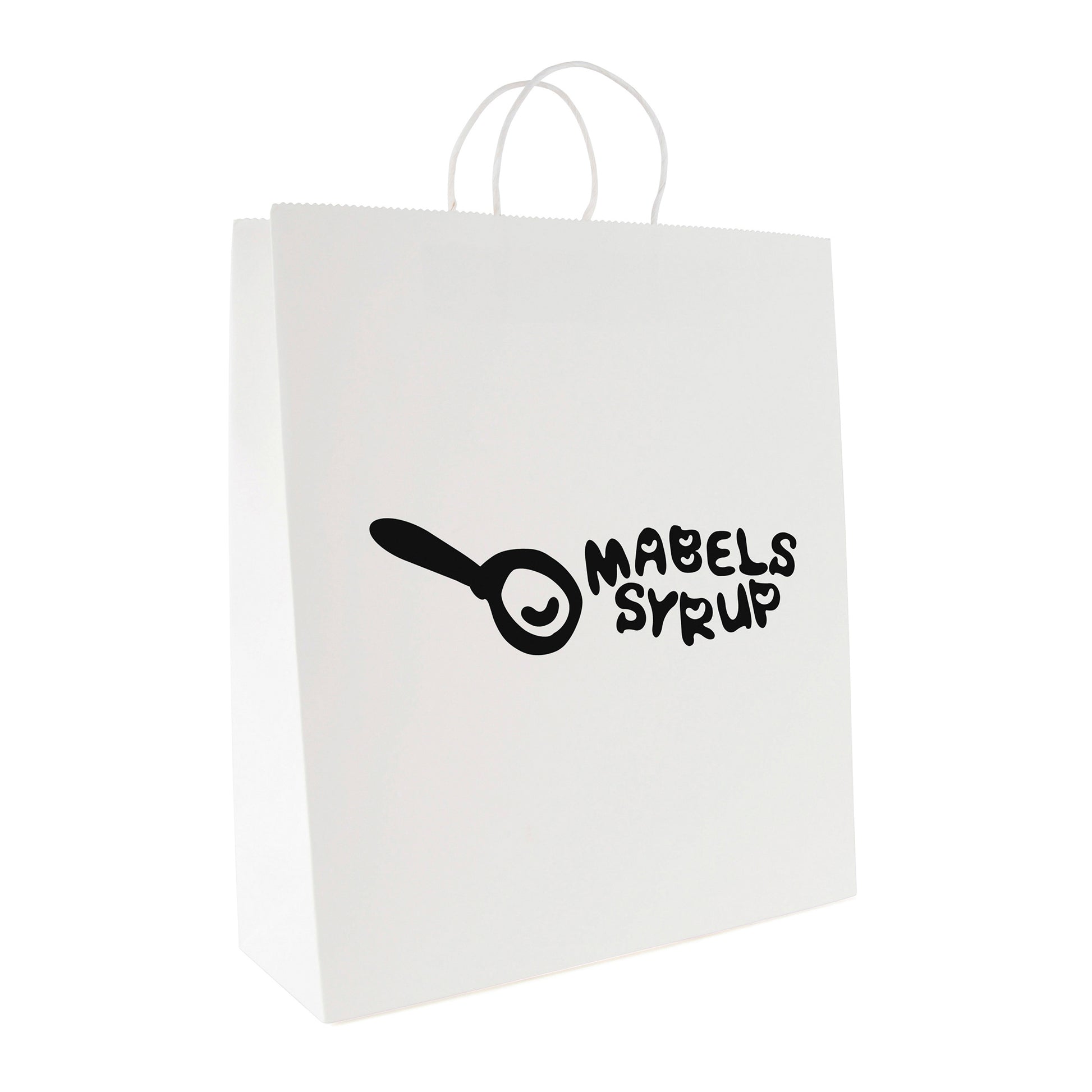Brunswick Extra Large White Paper Bag Black and White London®