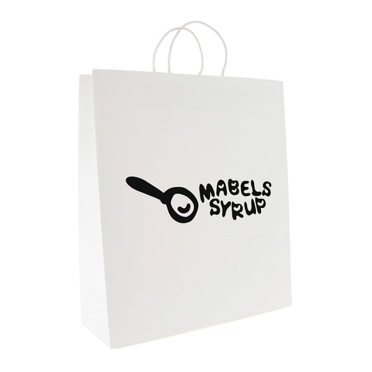 Brunswick Extra Large White Paper Bag Black and White London®