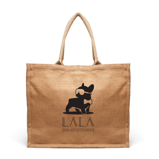 Large Natural Burton Shopper Black and White London®