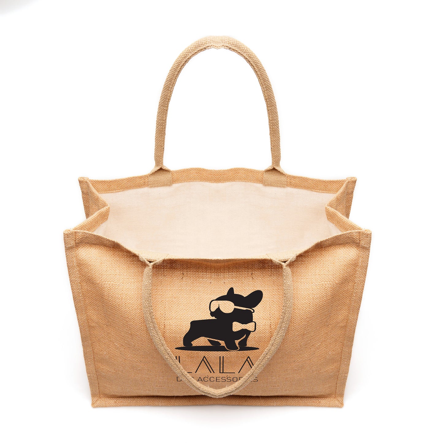 Large Natural Burton Shopper Black and White London®