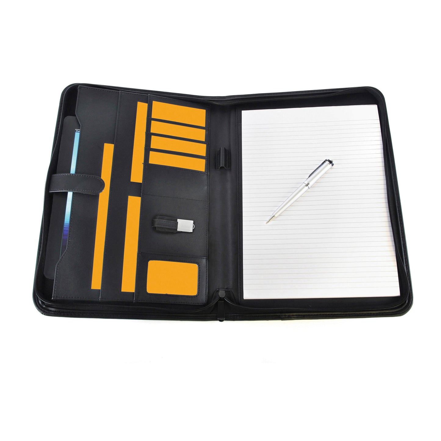 Pickering A4 Zipped Folder Black and White London®