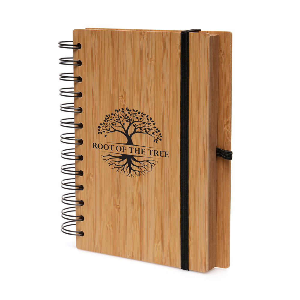 B6 Spiral Bamboo Notebook Black and White London®