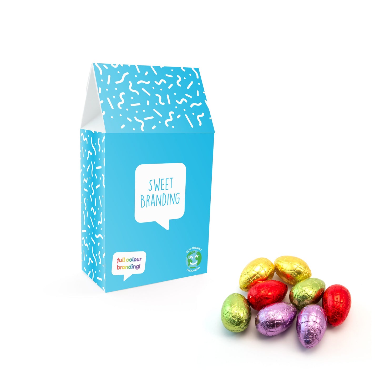 Eco Range - Eco Carton - Hollow Chocolate Eggs - x8 Black and White London