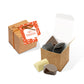Eco Range - Eco Kraft Cube - 5x Chocolate Truffles Black and White London