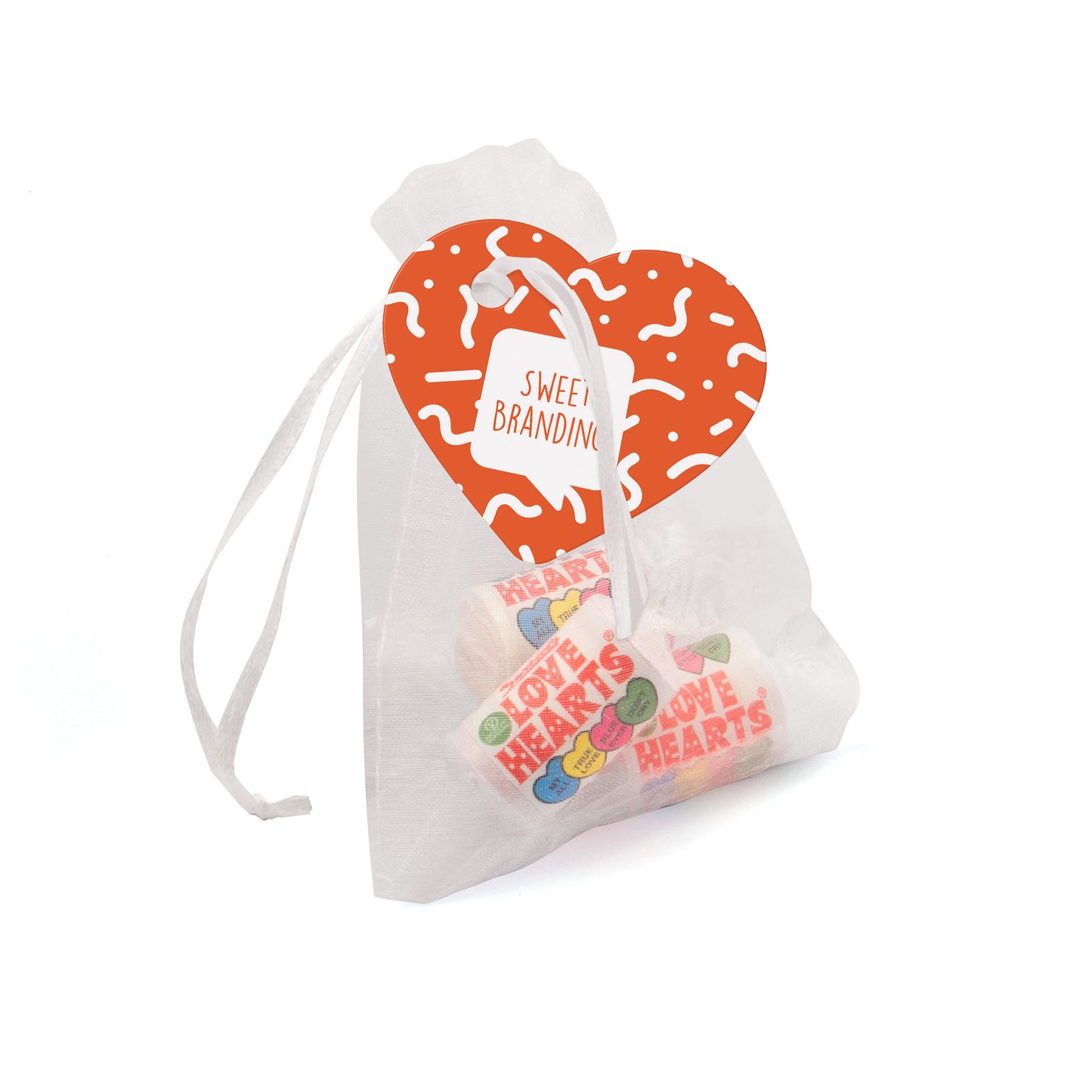 Eco Range - Organza Bag - Love Hearts® Black and White London