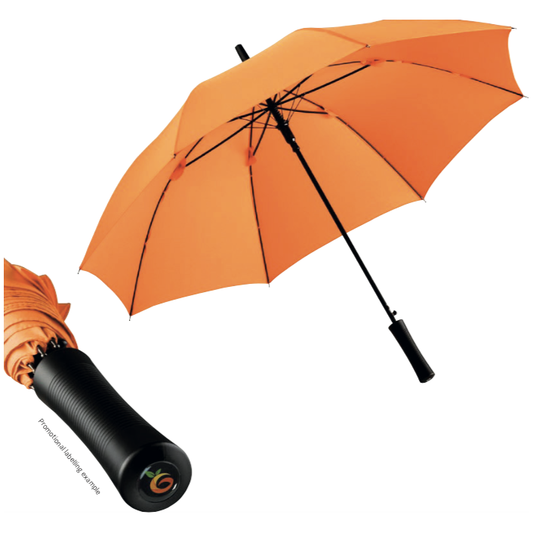 FARE Regular Black Handled Storm Proof Medium Umbrella  Black and White London