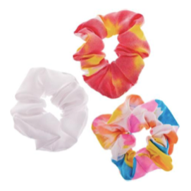 Satin Hair Scrunchie  Black and White London
