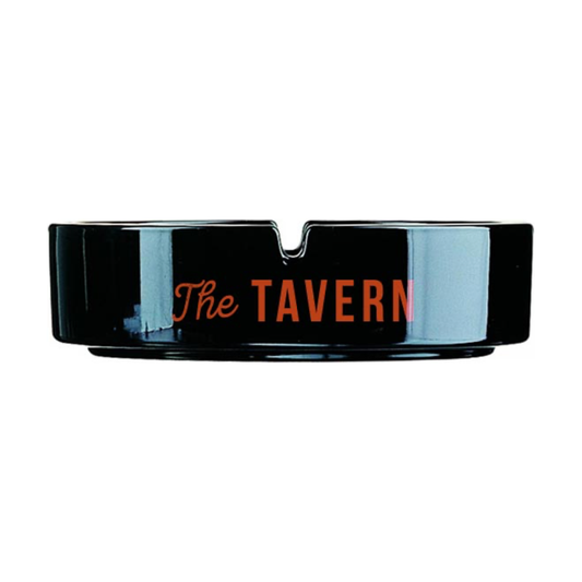 Black Stackable Ashtray (107mm)  Black and White London