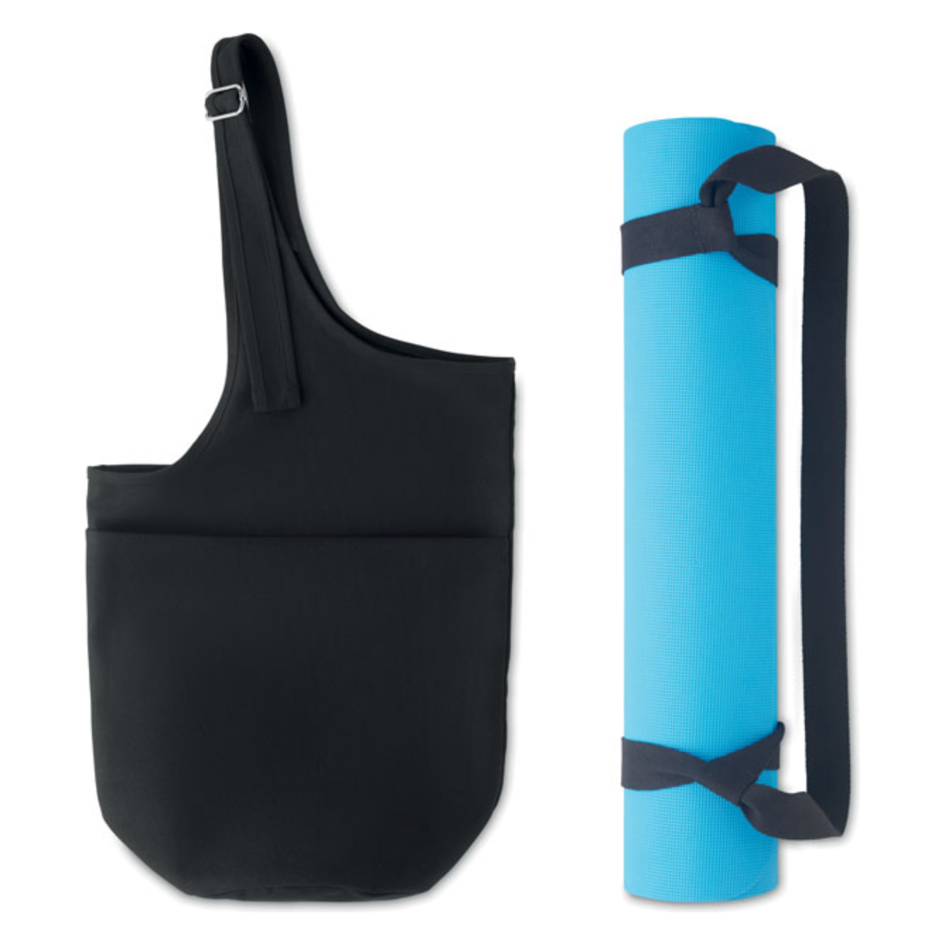 Yoga Set With Yoga Mat, Band and Bag  Black and White London