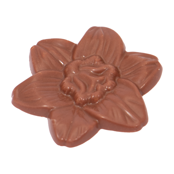 Easter Eco Kraft Cube -  Milk Chocolate Flowers -  X6  Black and White London