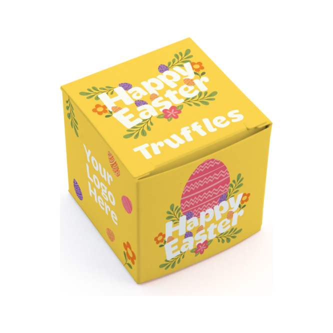 Eco Maxi Cube -  Dark Salted Caramel - Chocolate Truffles  Black and White London