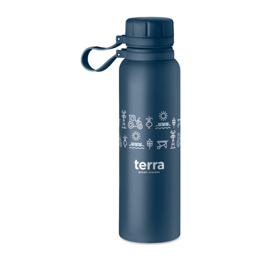 Stainless Steel Vacuum Insulated Bottle With Twist Lid  Black and White London