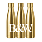 Stainless Steel Chromatic Bottle  Black and White London