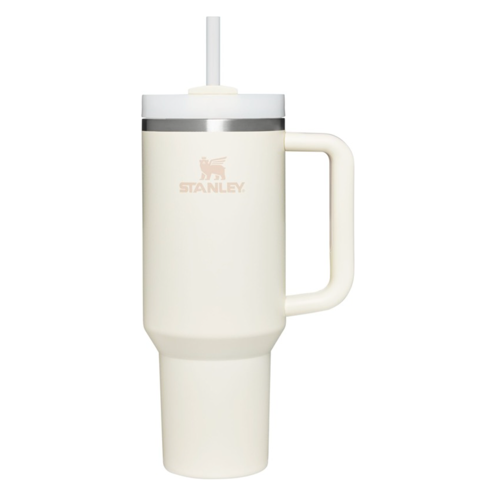 Custom Official Stanley Quencher H2.0 FlowState™ in Cream Travel Mugs & Bottles Black and White London