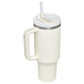 Custom Official Stanley Quencher H2.0 FlowState™ in Cream Travel Mugs & Bottles Black and White London