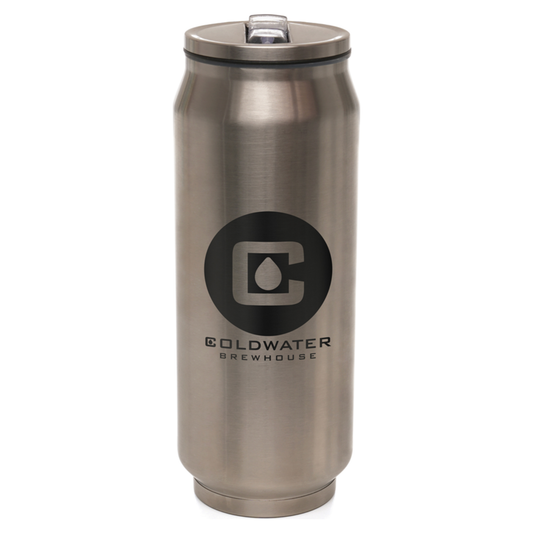 Can Shape Recycled 354ml Bottle Black and White London