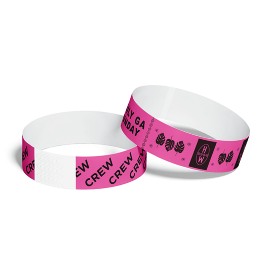 Litter Free Full Colour Tvvek Paper Wristbands Black and White London®