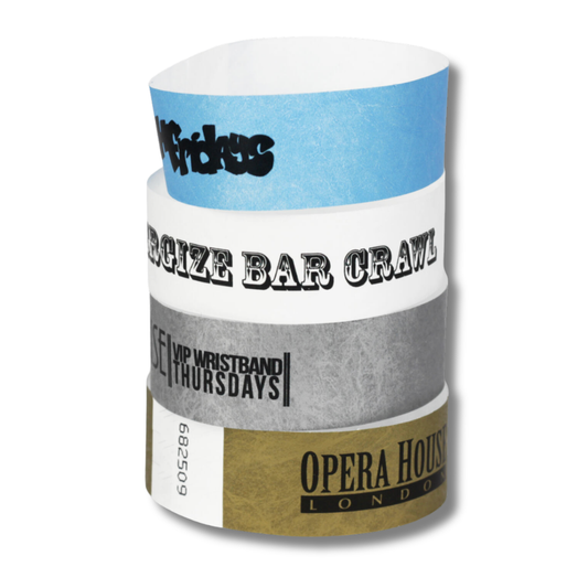 1" Full Colour Tvvek Paper Wristbands Black and White London®