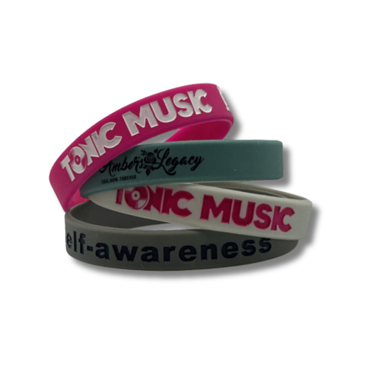 Debossed Silicone Wristbands Black and White London®