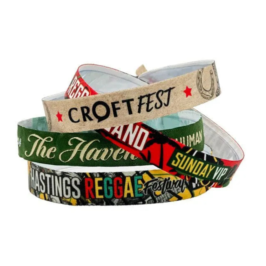 EXPRESS Sublimated Fabric Wristbands Black and White London®