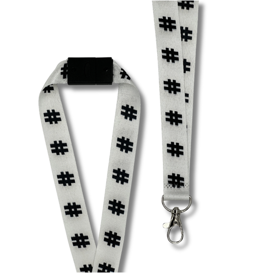 20mm RPET Lanyards Black and White London®