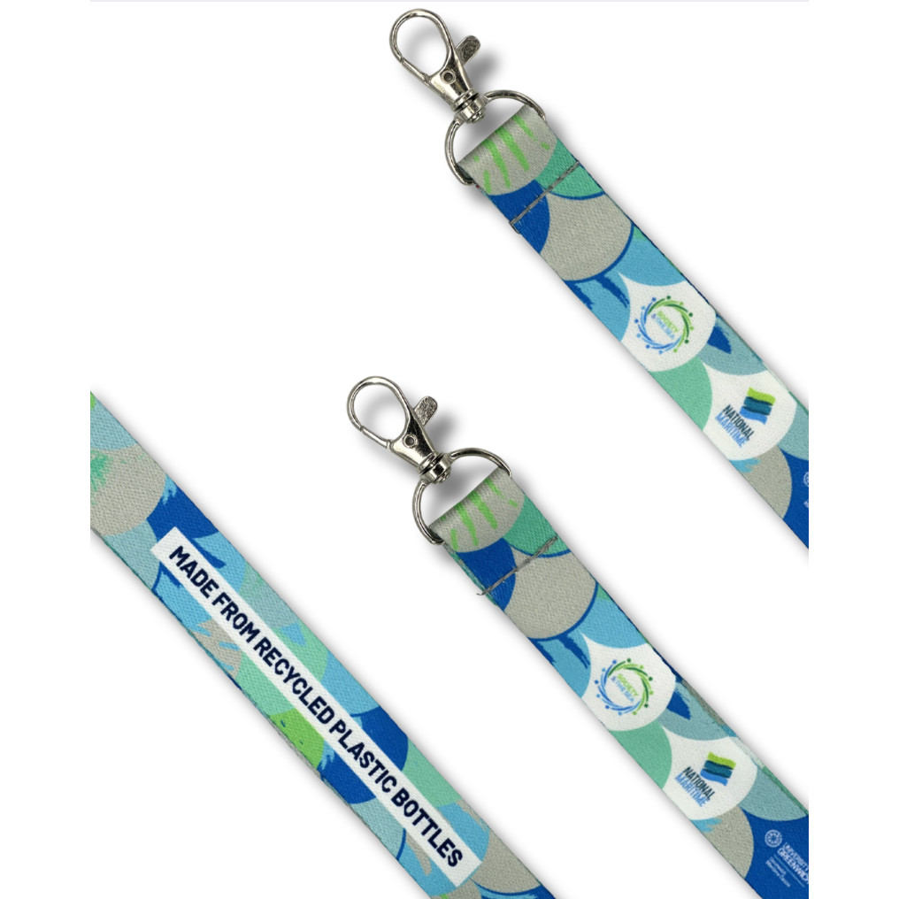 15mm RPET Lanyards Black and White London®