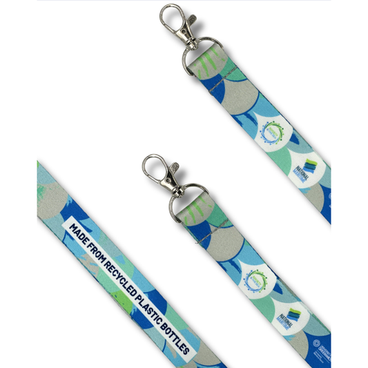 15mm RPET Lanyards Black and White London®