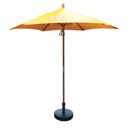 2.5m Wooden Custom Parasol Parasols Black and White London®