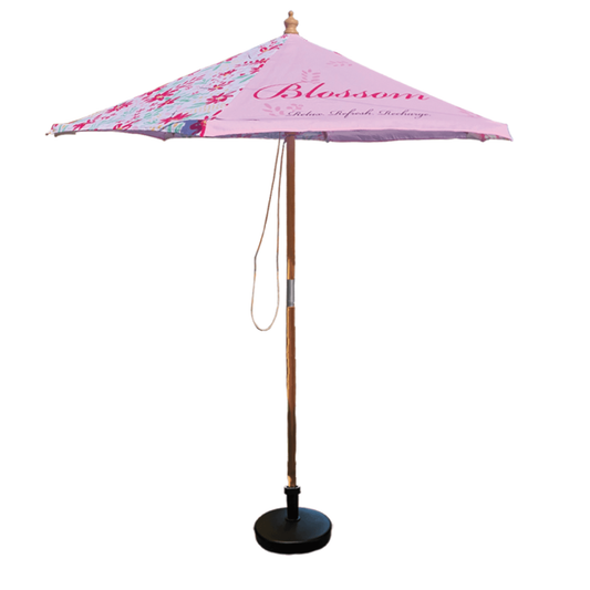 2m Wooden Custom Parasol Parasols Black and White London®