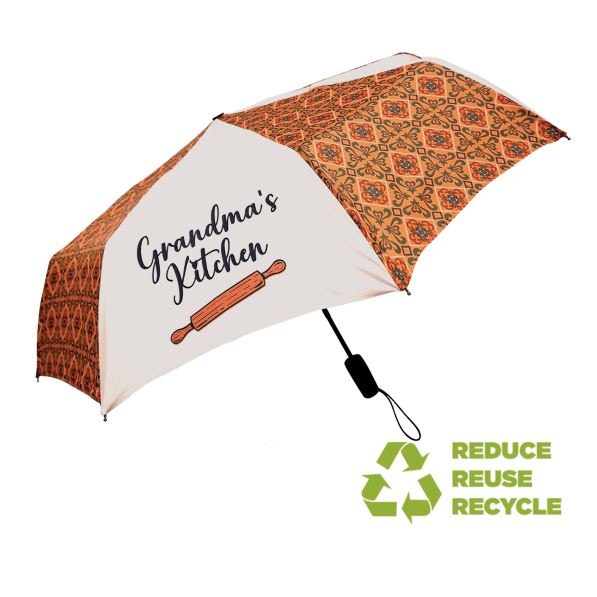 Eco Executive Telescopic Umbrella UK Eco Umbrellas Black and White London®