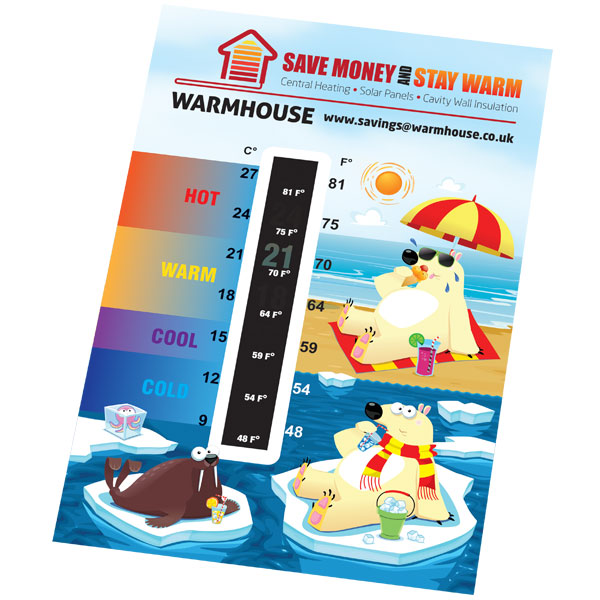 Large Temperature Gauge Card    