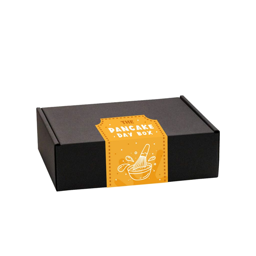 Midi Black Gift Box for Pancake Day  Black and White London