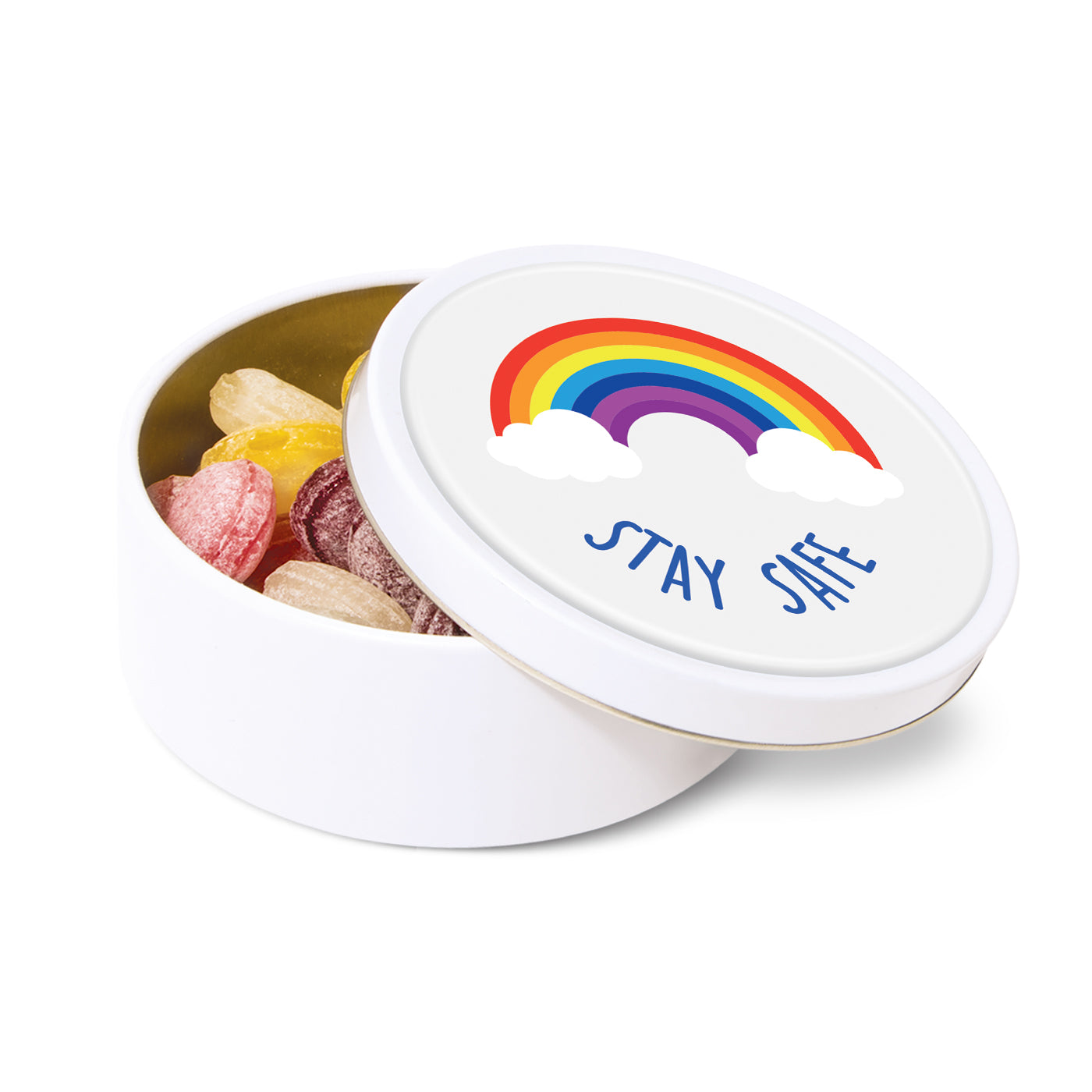 Fruit Drops Sweet Tin - Large Black and White London