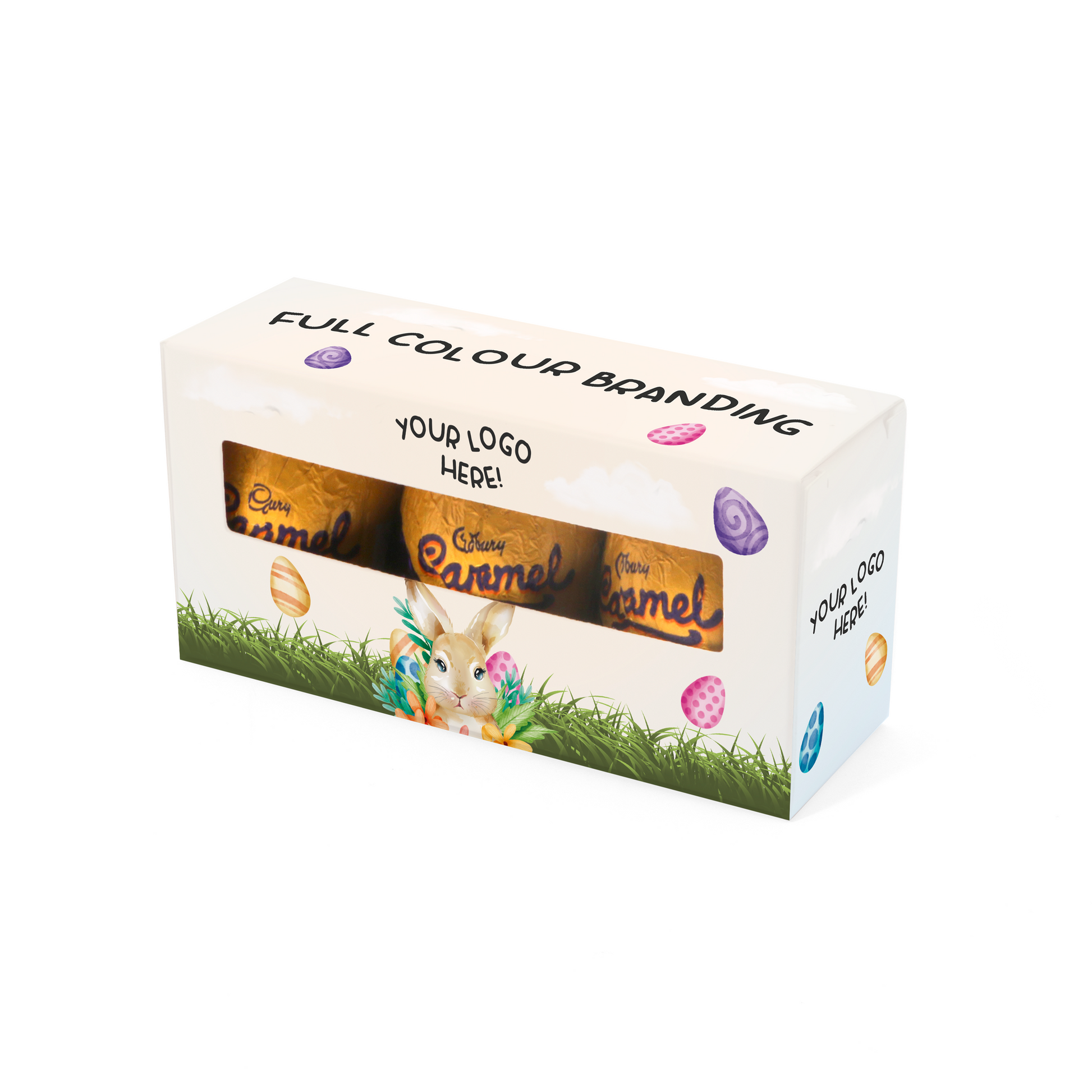 Easter 2025 - Triple Egg Box - Caramel Egg - x3 Black and White London