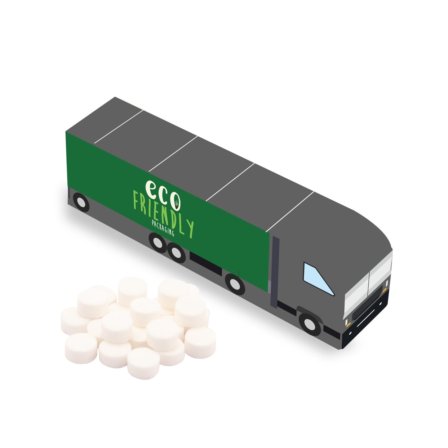 Eco Range - Eco Truck Box - Midi Mints Black and White London